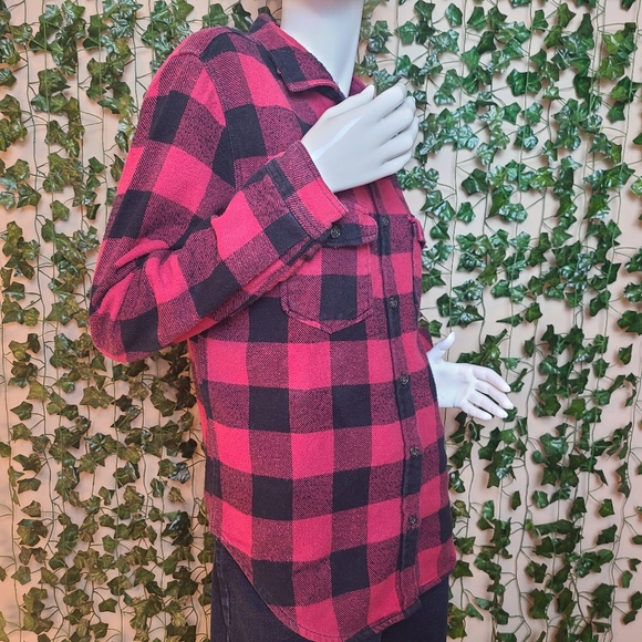 SWS Women's Lumberjack Cabincore Boyfriend Button-down Shirt size S - Picture 6 of 12